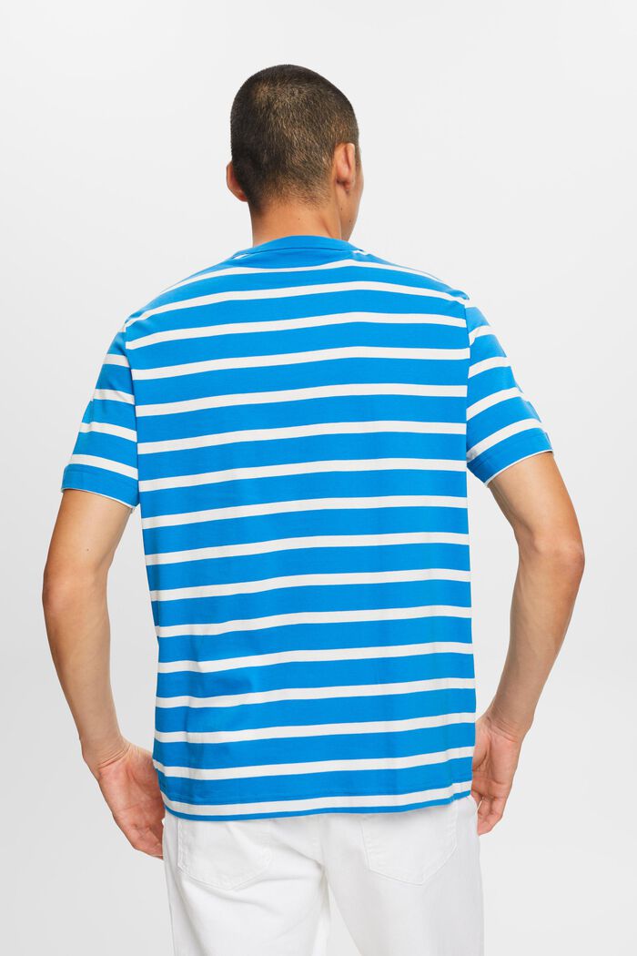 Pruhované tričko z bavlněného žerzeje, BLUE, detail image number 3