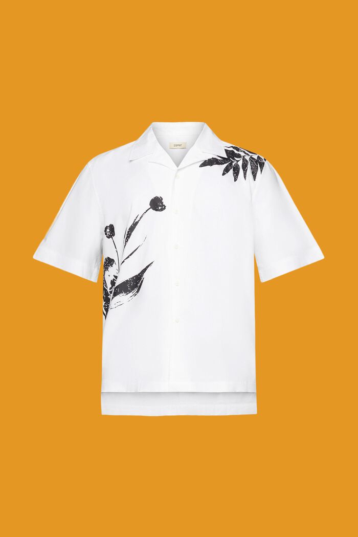 Košile s velkým květinovým potiskem, WHITE, detail image number 6