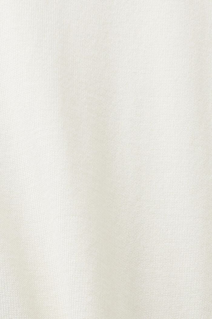 Pulovr s velmi krátkým rolákovým límcem, LENZING™ ECOVERO™, OFF WHITE, detail image number 5