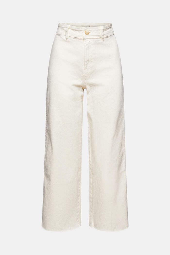 Kalhoty se zkrácenými širokými nohavicemi, OFF WHITE, overview