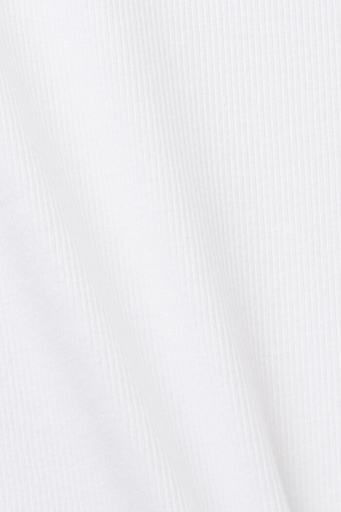 Tričko s kulatým výstřihem, z bavlněného žerzeje, WHITE, detail image number 7