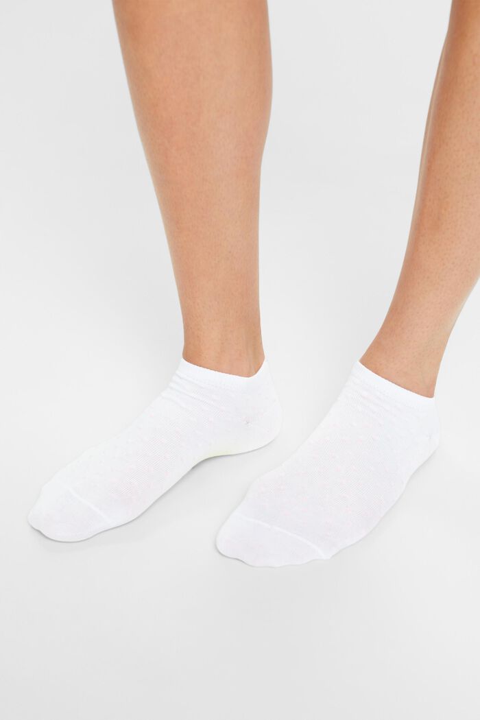 Puntíkované nízké ponožky, balení 2 ks, OFF WHITE, detail image number 1