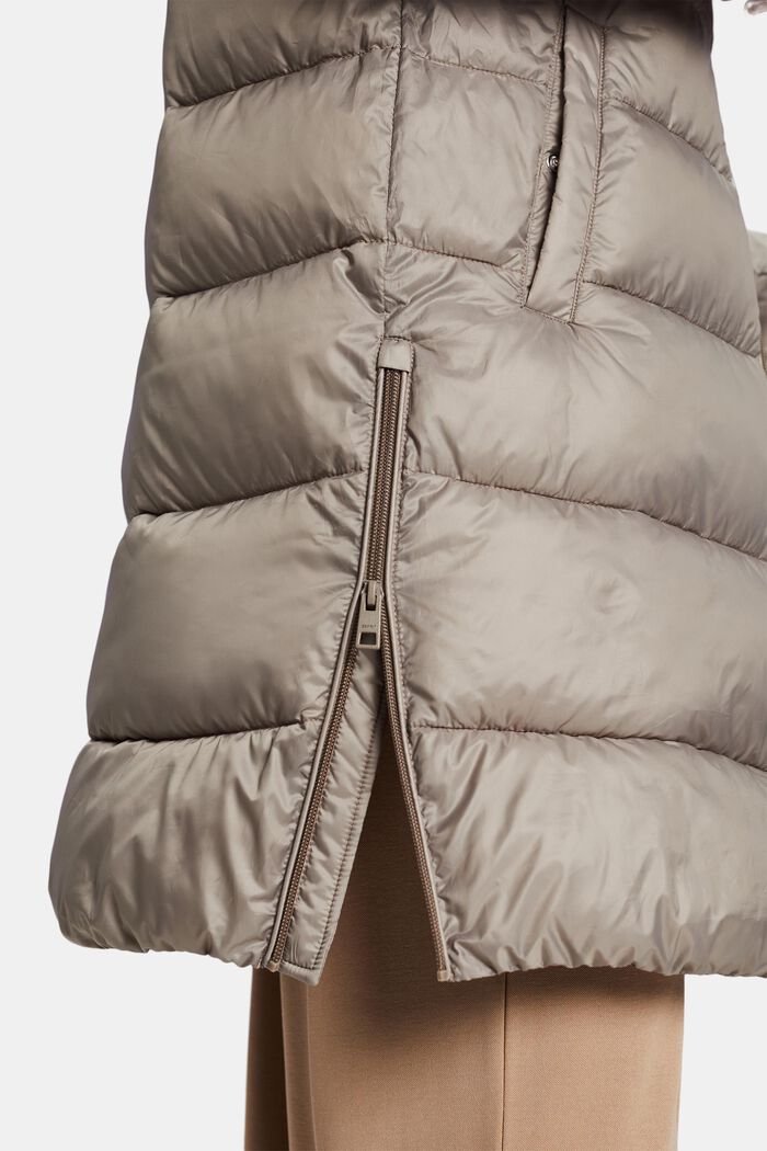 Vodoodpudivý zateplený kabát s kapucí, LIGHT TAUPE, detail image number 4