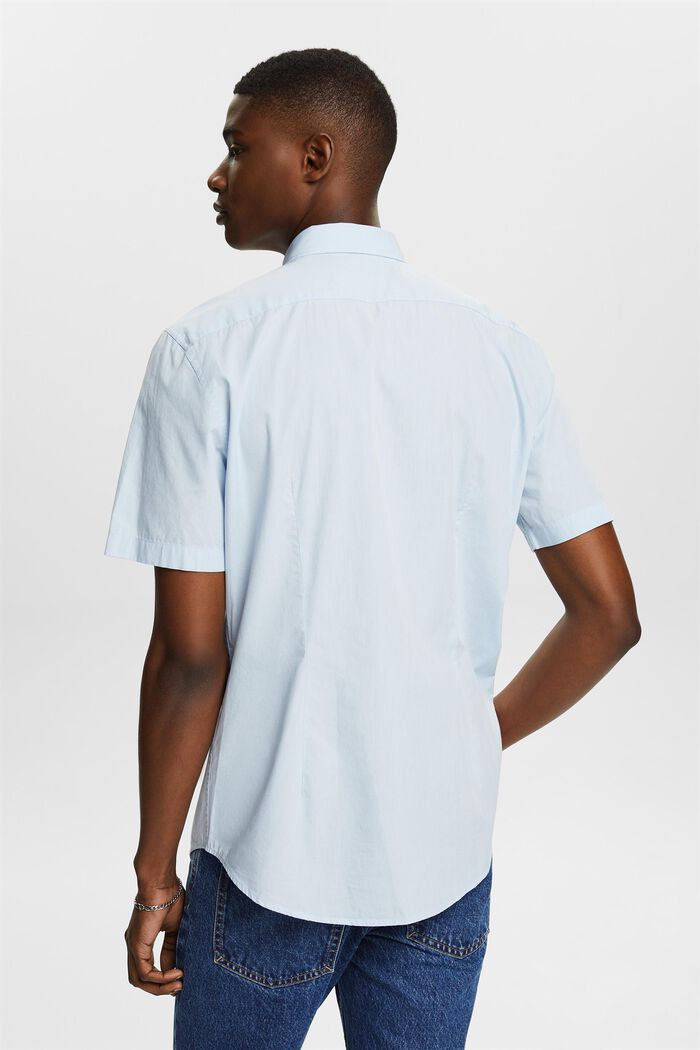 Košile s krátkým rukávem, z bavlněného popelínu, LIGHT BLUE, detail image number 2