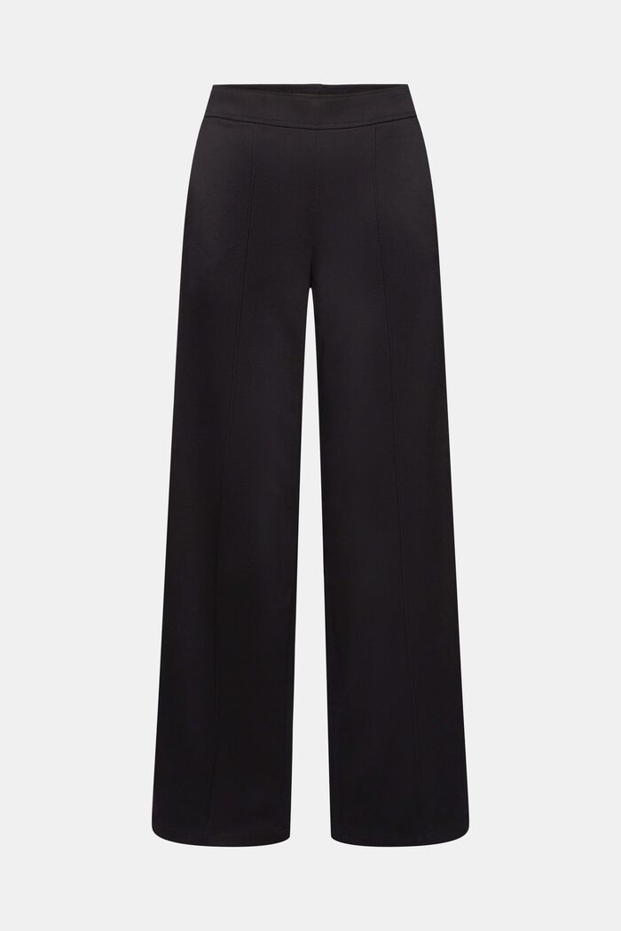 Tkané kalhoty se širokými nohavicemi, BLACK, detail image number 7