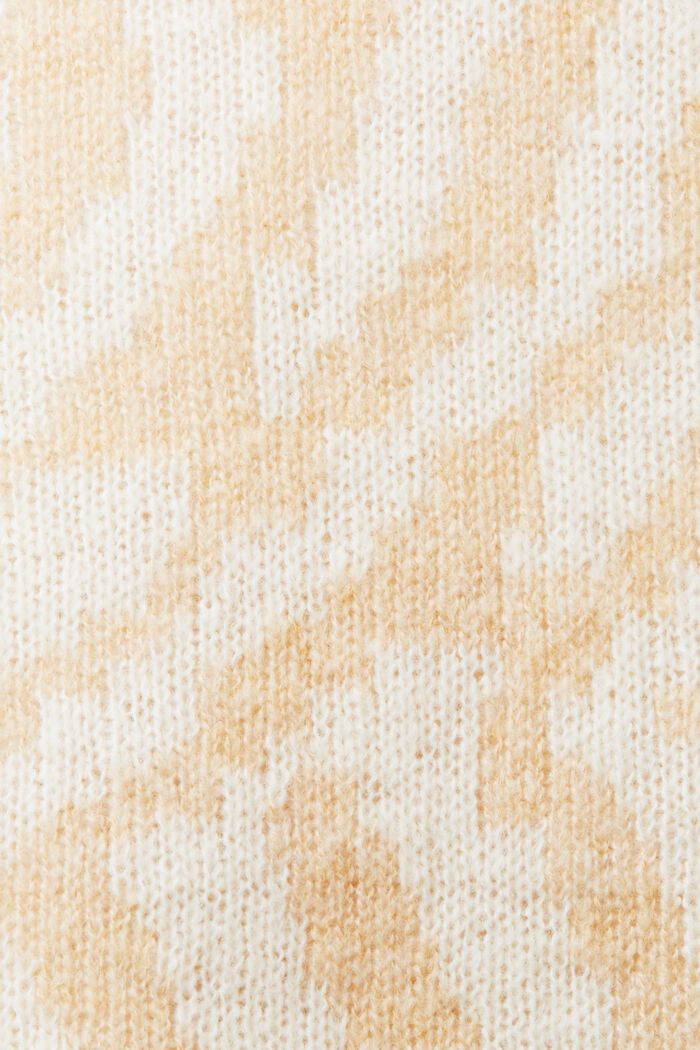 Žakárový pulovr s abstraktním vzorem, DUSTY NUDE, detail image number 6