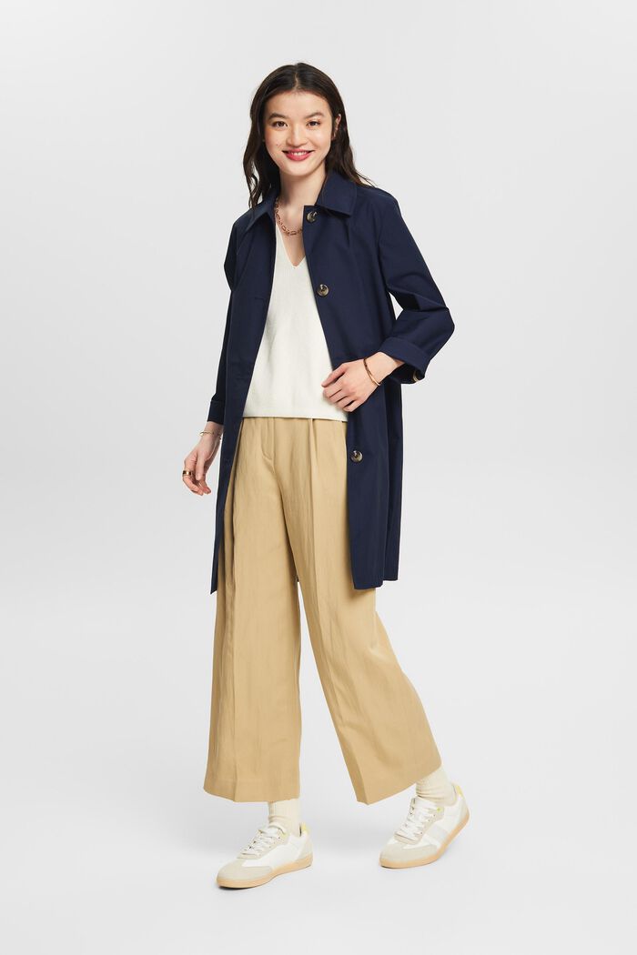 Kalhotová sukně, široké nohavice a vysoký pas, BEIGE, detail image number 5