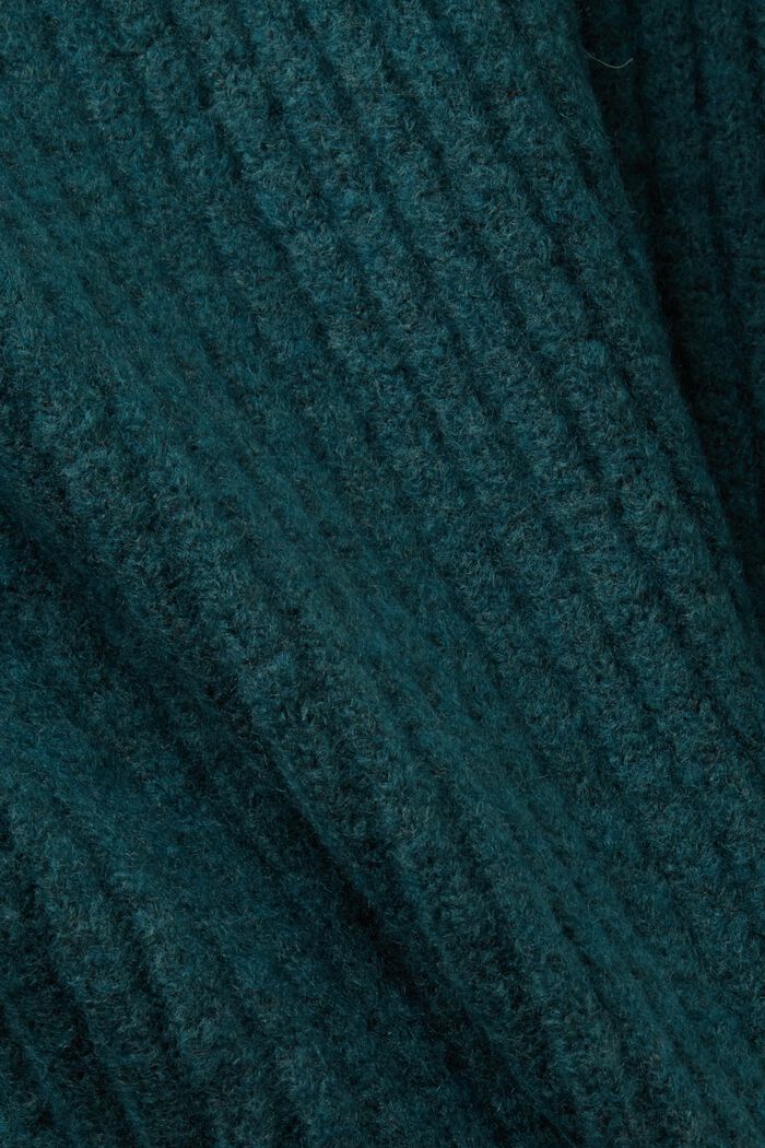 Minišaty z žebrové pleteniny, EMERALD GREEN, detail image number 5