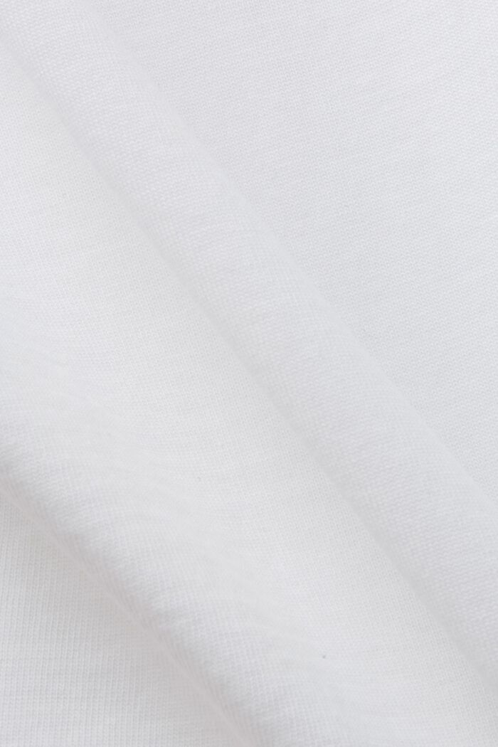Tričko z bio bavlny s geometrickým potiskem, WHITE, detail image number 5