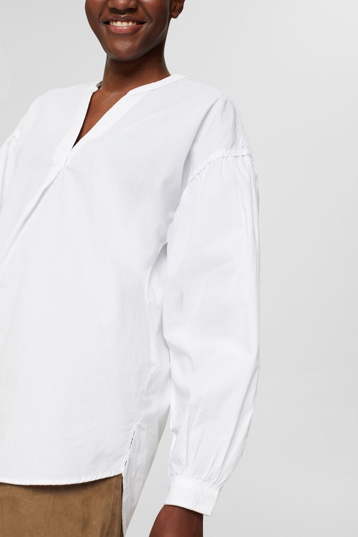 Košilová halenka ze 100% bavlny, WHITE, detail image number 0