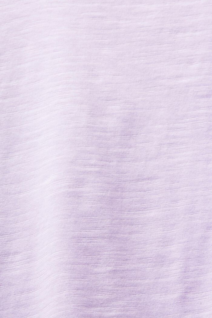 Tričko z žerzeje, se špičatým výstřihem, LAVENDER, detail image number 4