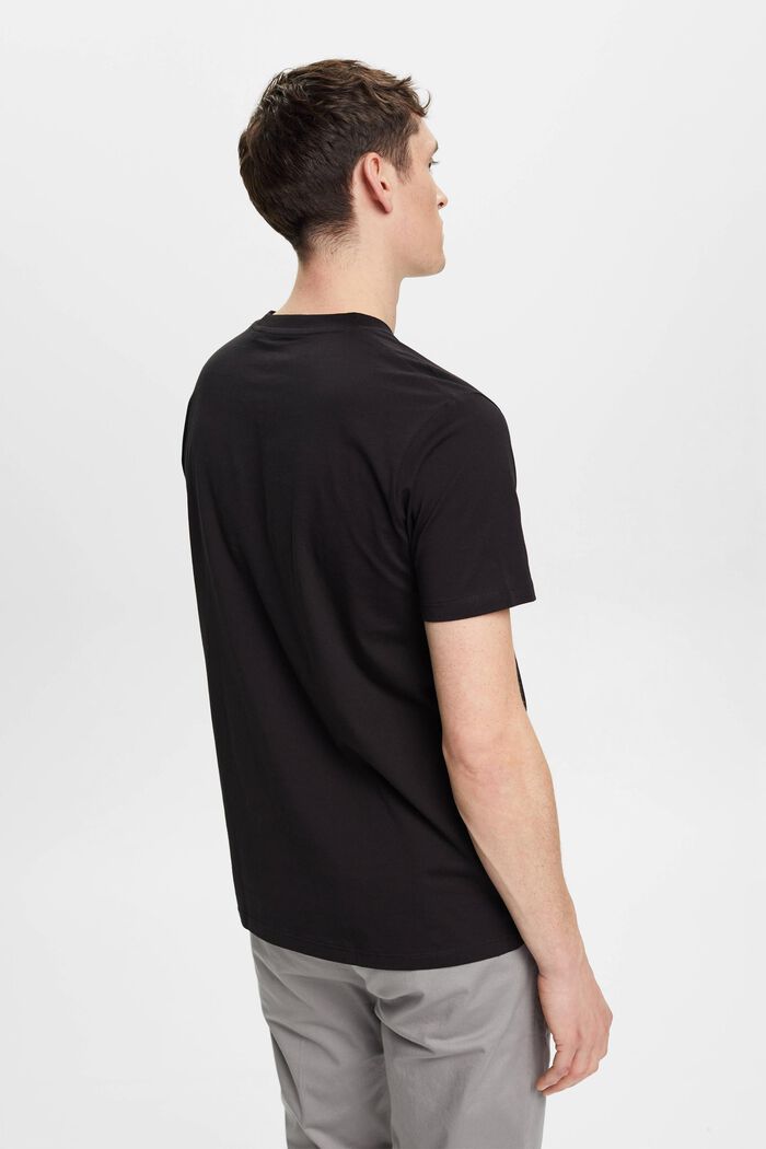 Žerzejové tričko s kulatým výstřihem, BLACK, detail image number 3