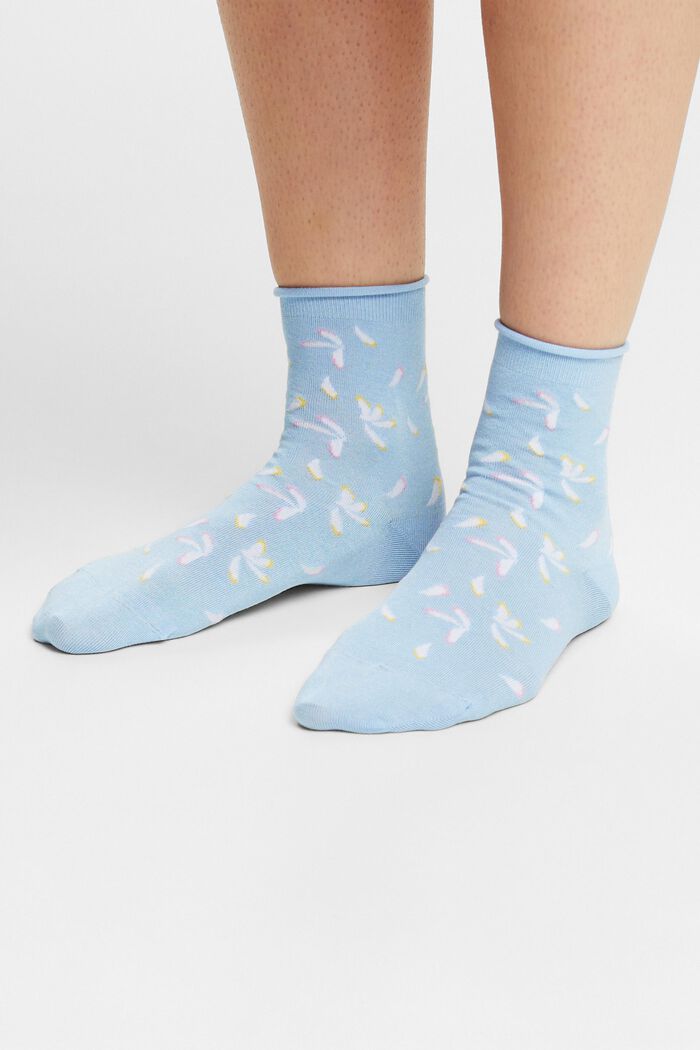 Ponožky z pleteniny s potiskem, 2 páry v balení, CLOUD, detail image number 1