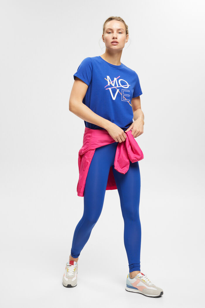 Sportovní bavlněné tričko, BRIGHT BLUE, detail image number 1