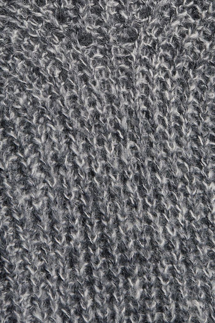 S alpakou: pulovr s vyplétaným vzorem, GUNMETAL, detail image number 4
