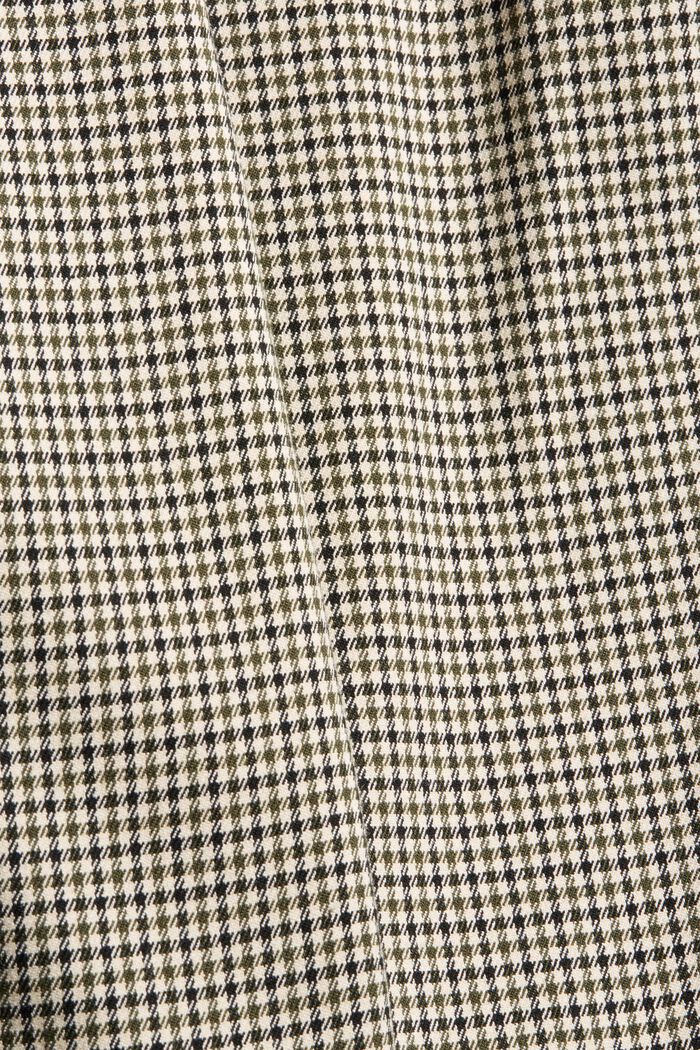 Kalhoty s kárem v podobě kohoutí stopy a s knoflíkovou lištou, DARK KHAKI, detail image number 4