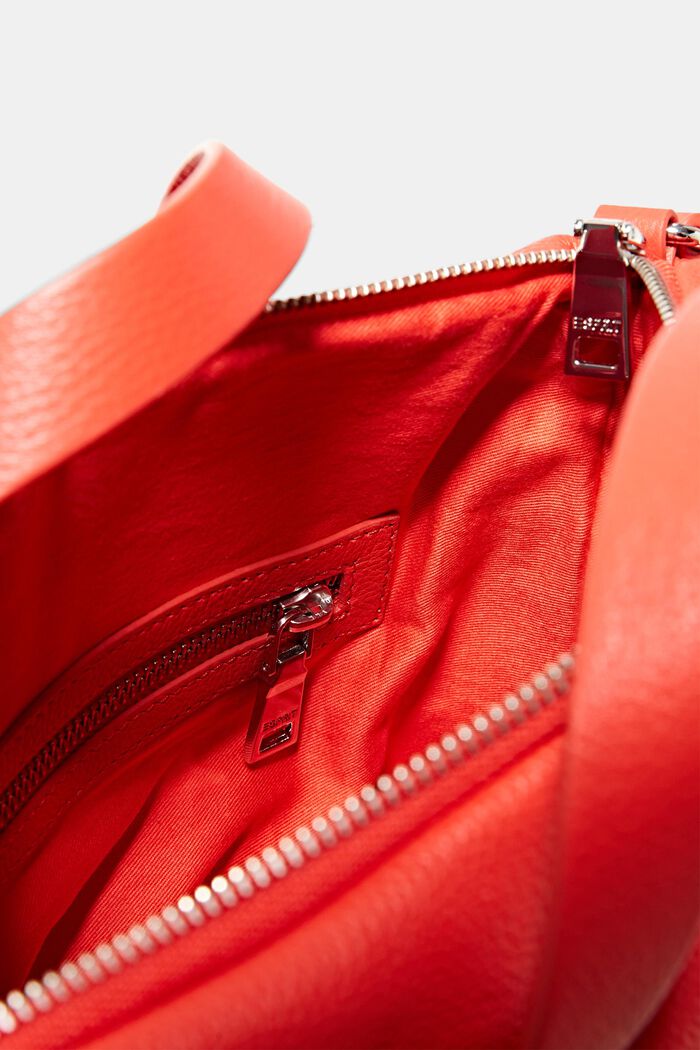 Kožená taška přes rameno, RED, detail image number 4