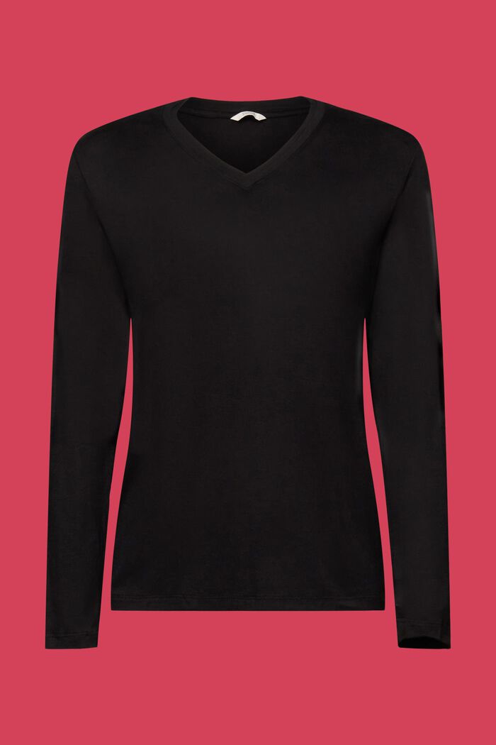 Pyžamové tričko z materiálu LENZING™ ECOVERO™, BLACK, detail image number 5