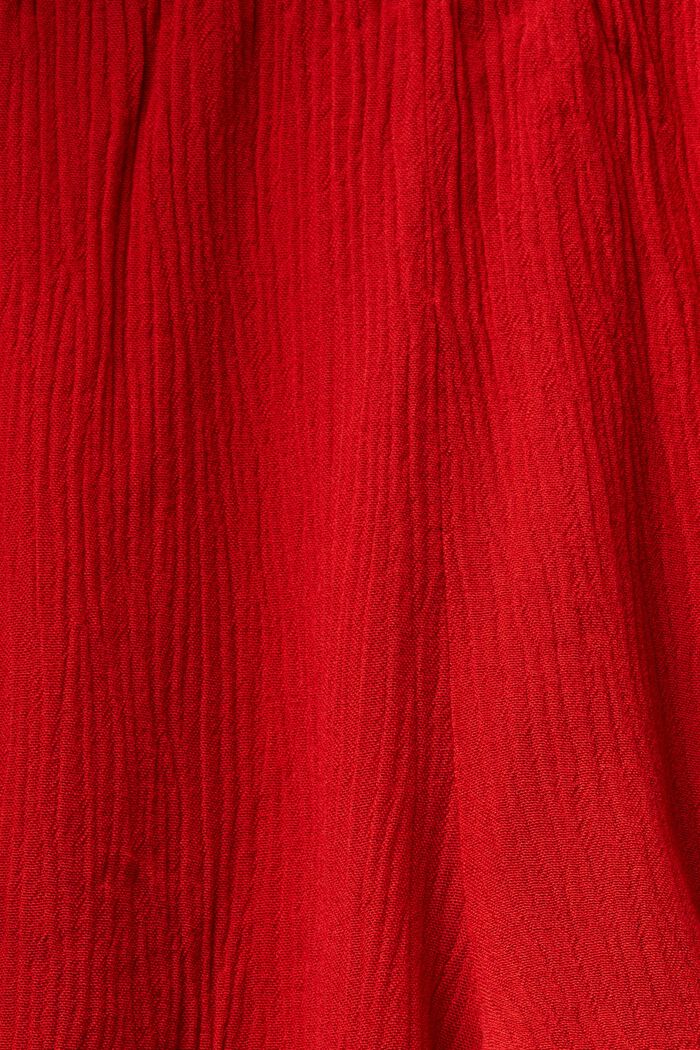 Plážové šortky s pomačkaným vzhledem, DARK RED, detail image number 5