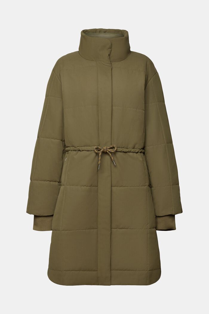 Recyklováno: prošívaný kabát s flísovou podšívkou, KHAKI GREEN, detail image number 6