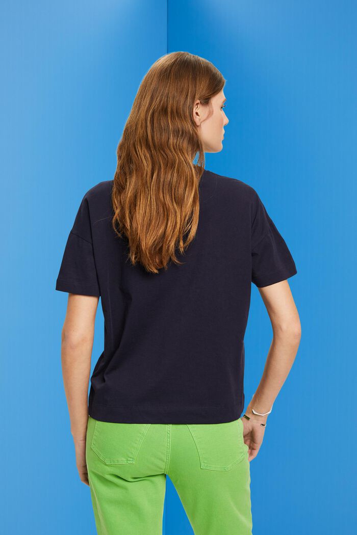Bavlněné tričko s potiskem, NAVY, detail image number 3