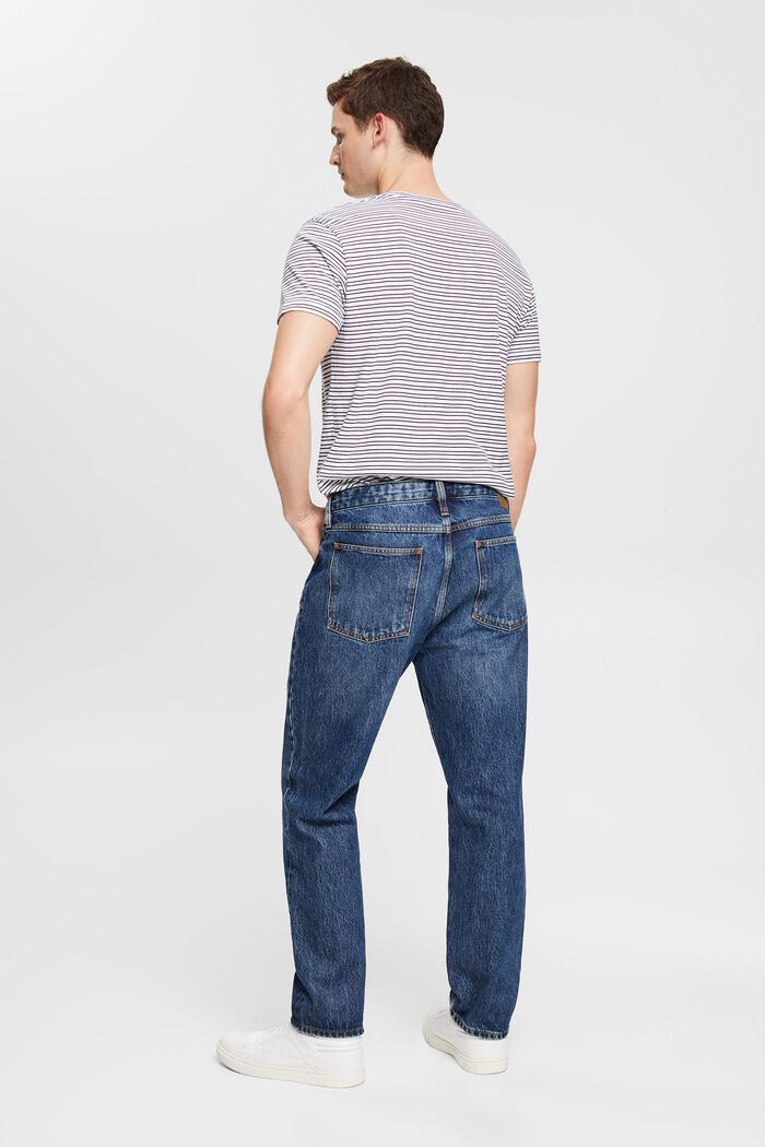 Džíny s rovnými nohavicemi, z udržitelné bavlny, BLUE DARK WASHED, detail image number 3