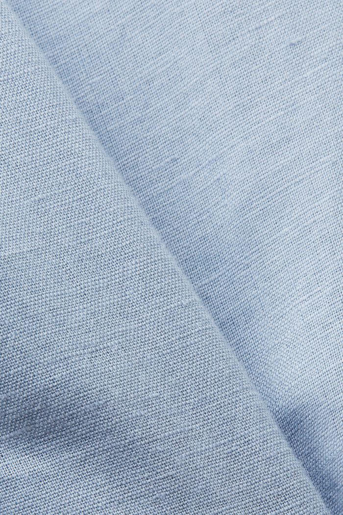 Košilové šaty z bavlny a lnu, LIGHT BLUE LAVENDER, detail image number 5