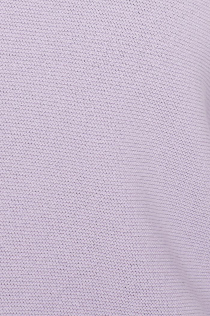 Pletený pulovr ze 100% bio bavlny, LILAC, detail image number 4