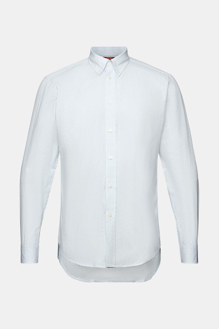 Bavlněná košile s potiskem a pohodlným střihem, WHITE, detail image number 5