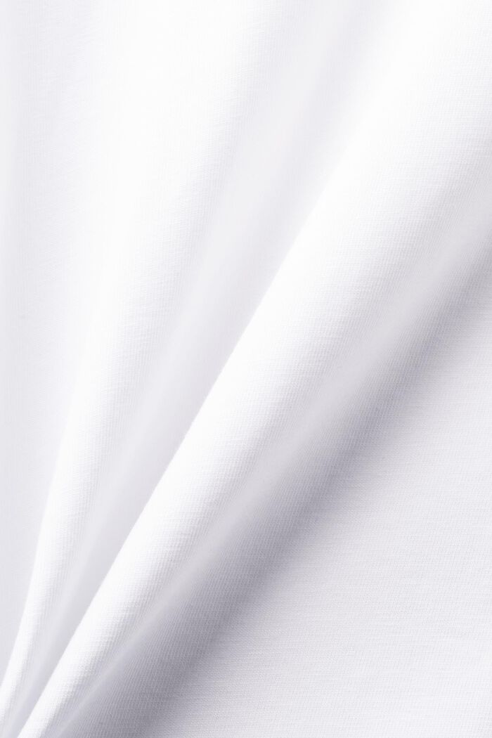 Bavlněné tričko s logem, WHITE, detail image number 6