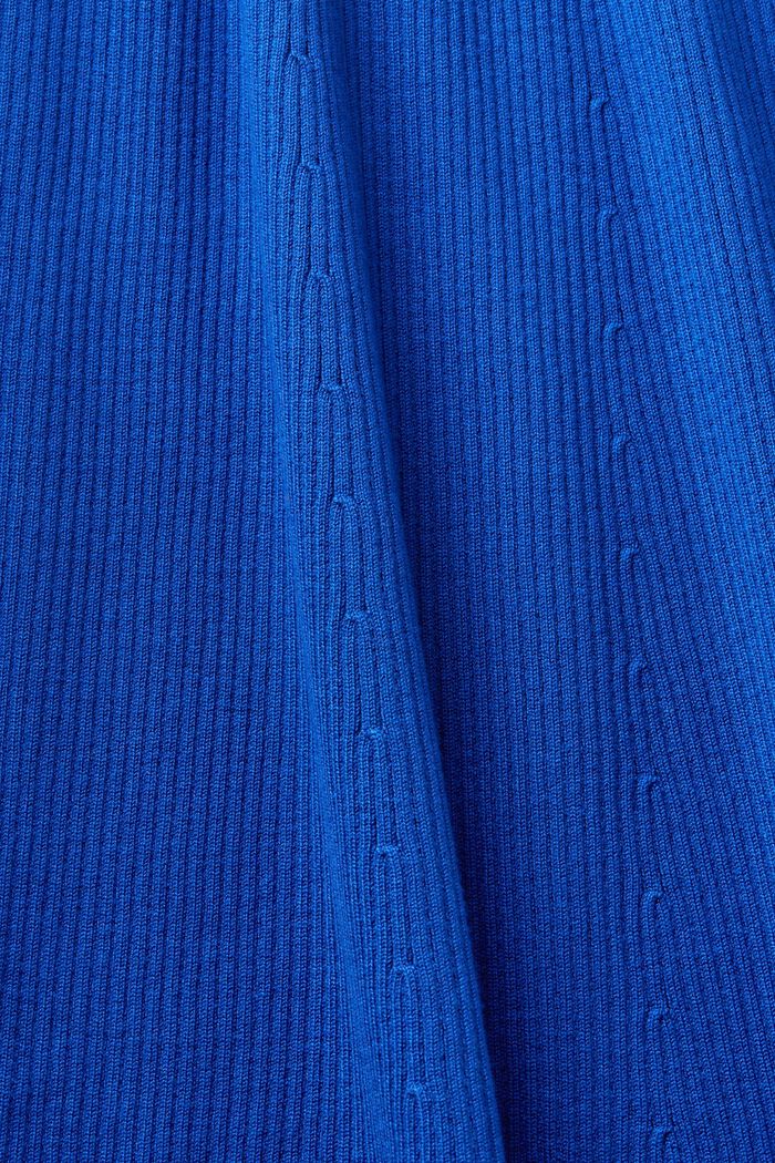 Žebrované midi šaty bez rukávů, BRIGHT BLUE, detail image number 5