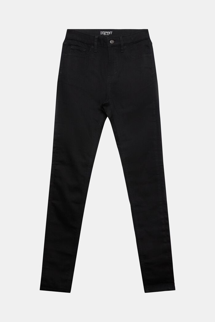Neblednoucí skinny džíny, strečová bavlna, BLACK RINSE, detail image number 7