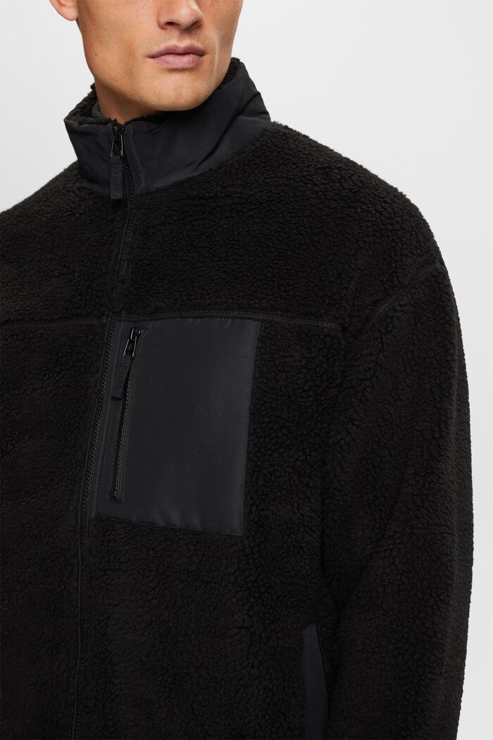 Plyšová flísová bunda, BLACK, detail image number 2