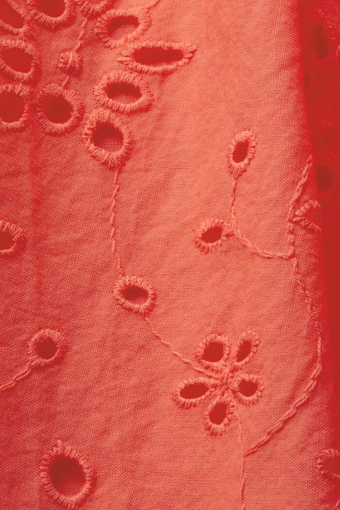 Bavlněné krajkové šaty, CORAL ORANGE, detail image number 5