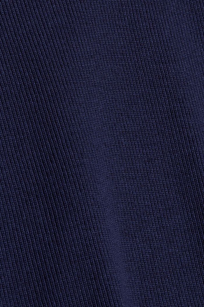 S vlnou/kašmírem: pulovr s volně splývavým límcem, NAVY, detail image number 4