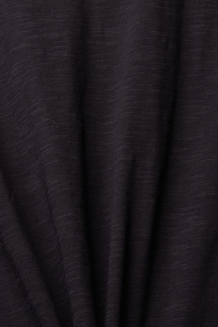 Žerzejové tričko, 100 % bavlna, BLACK, detail image number 1