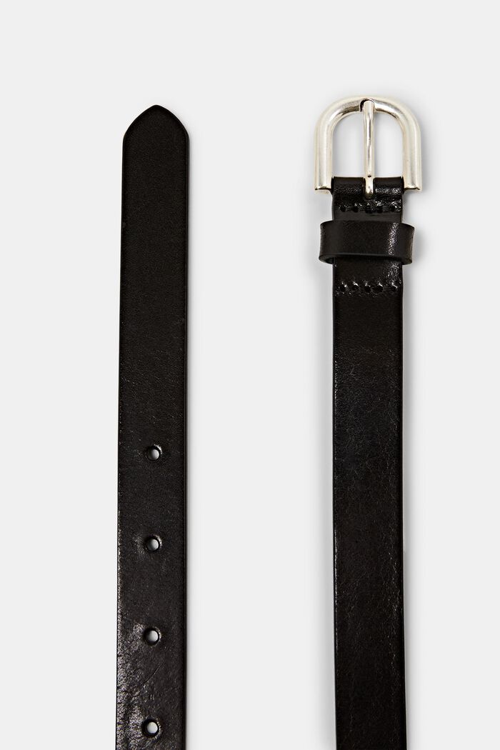 Úzký kožený opasek, BLACK, detail image number 1