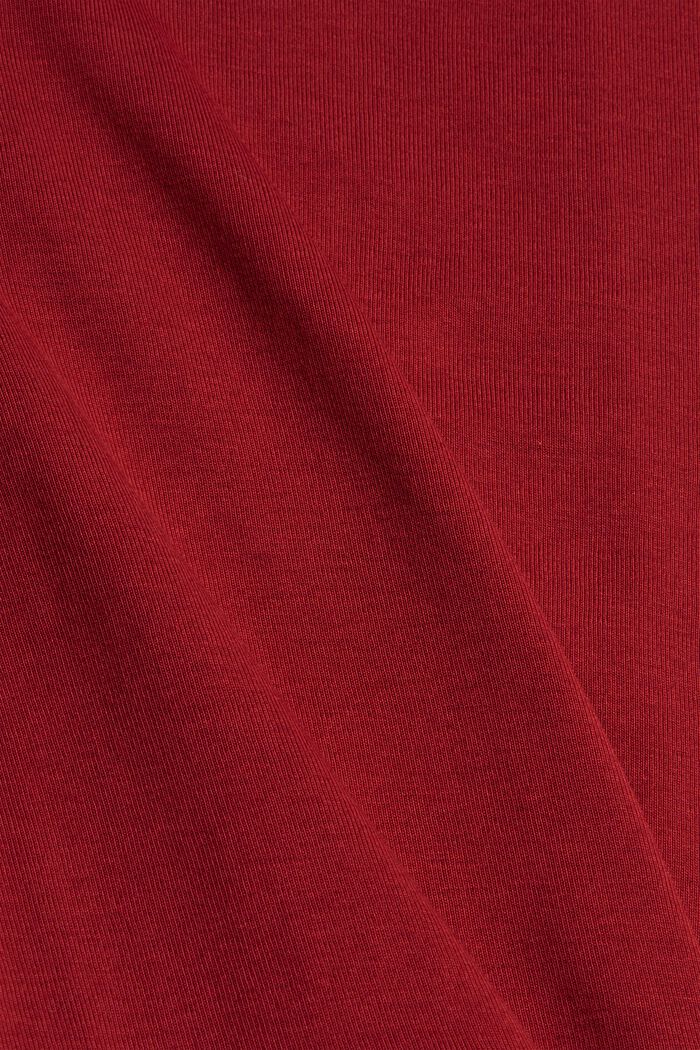 Žerzejové šaty ze 100% bio bavlny, DARK RED, detail image number 4