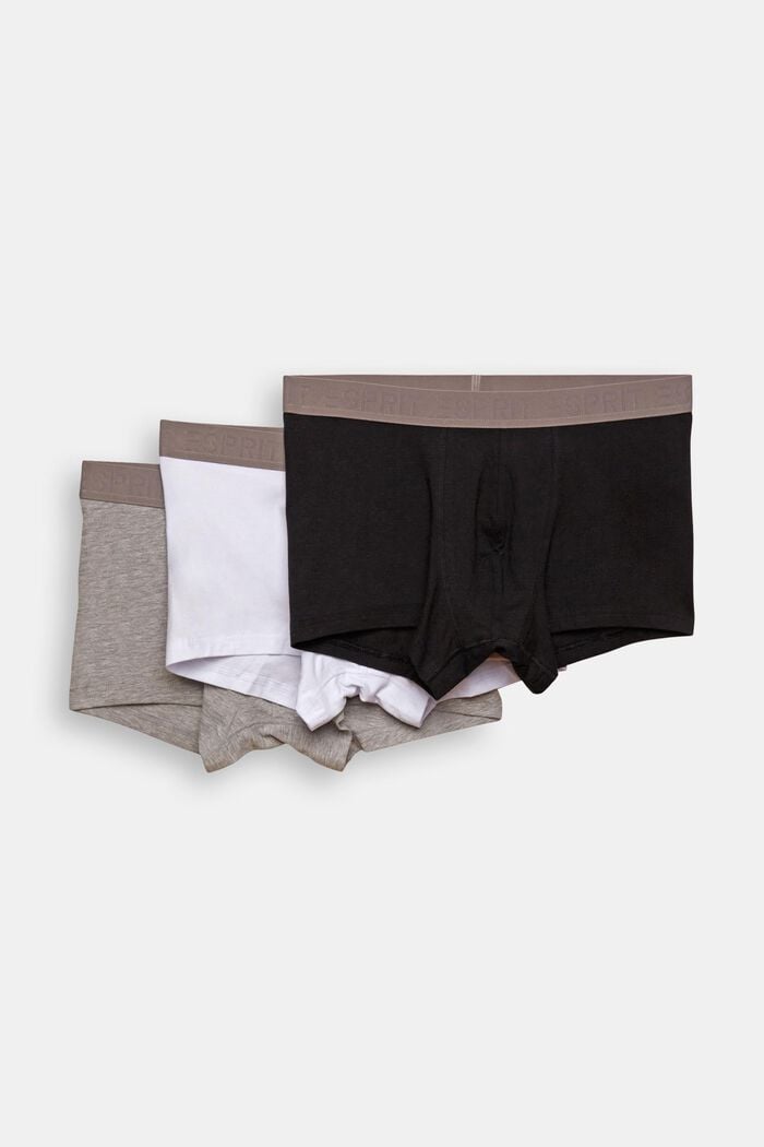 Pánské elastické šortky z bavlny, multipack, GREY, detail image number 0