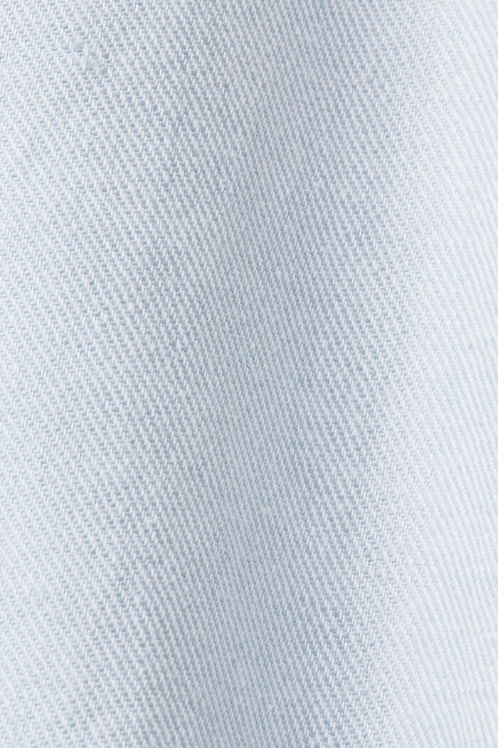 Dvouřadý blejzr z bavlny a lnu, LIGHT BLUE LAVENDER, detail image number 5