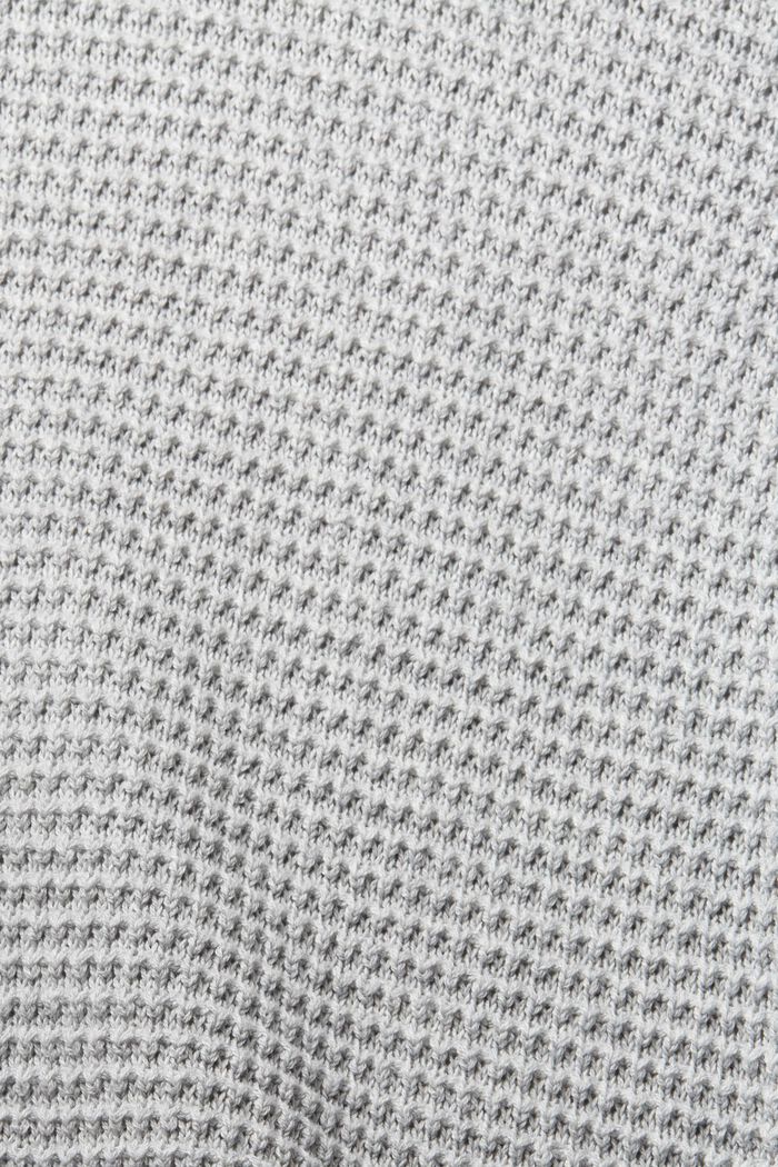 Pletený pulovr s texturou, LIGHT GREY, detail image number 5