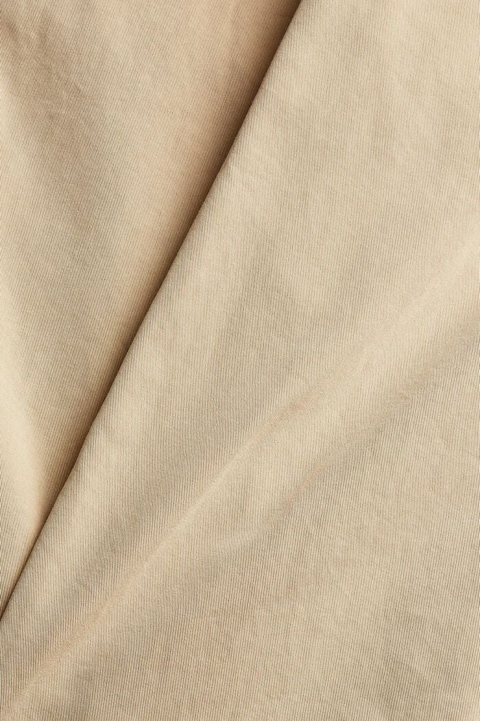 Capri kalhoty z bavlny pima, SAND, detail image number 4
