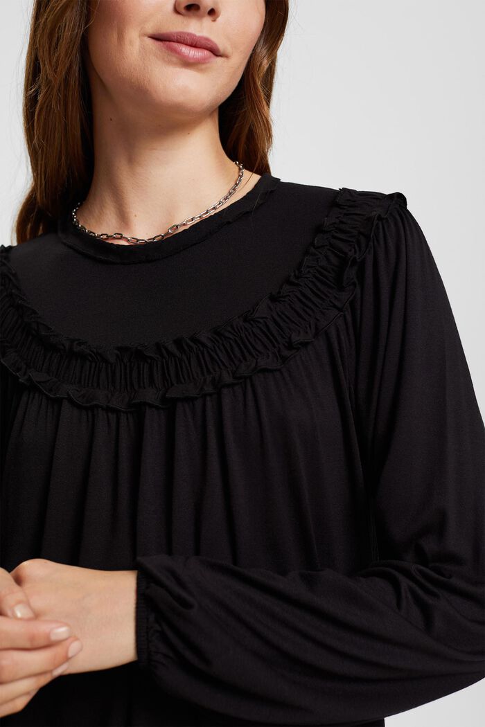 Pletené mini šaty, LENZING™ ECOVERO™, BLACK, detail image number 2