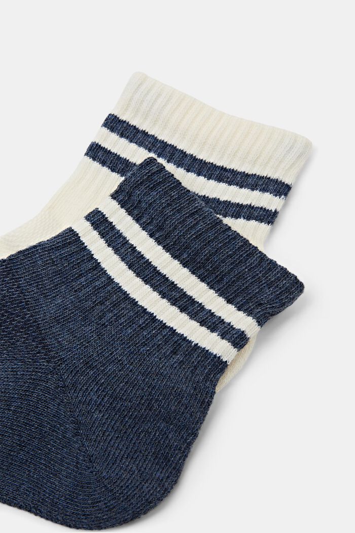 Tenisové ponožky, 2 páry v balení, CREME/NAVY, detail image number 2