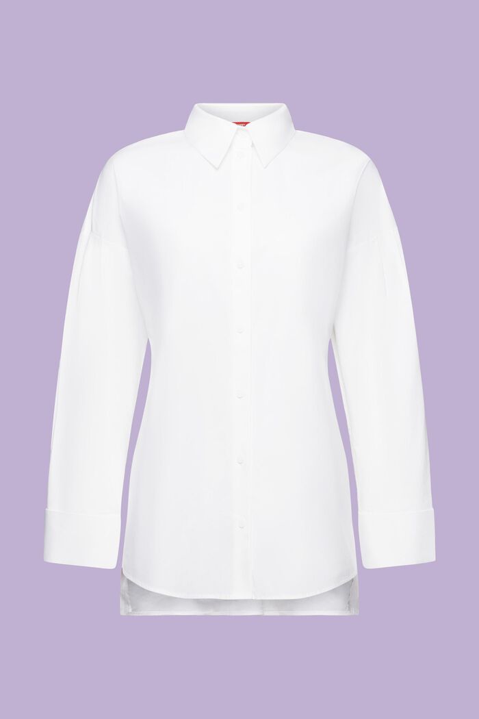 Oversize košilová halenka, WHITE, detail image number 6