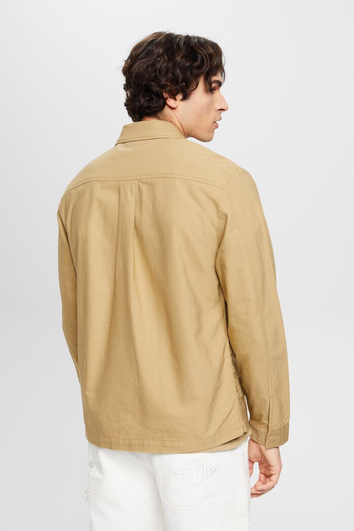 Košilová bunda, kapsy s klopami, KHAKI BEIGE, detail image number 3