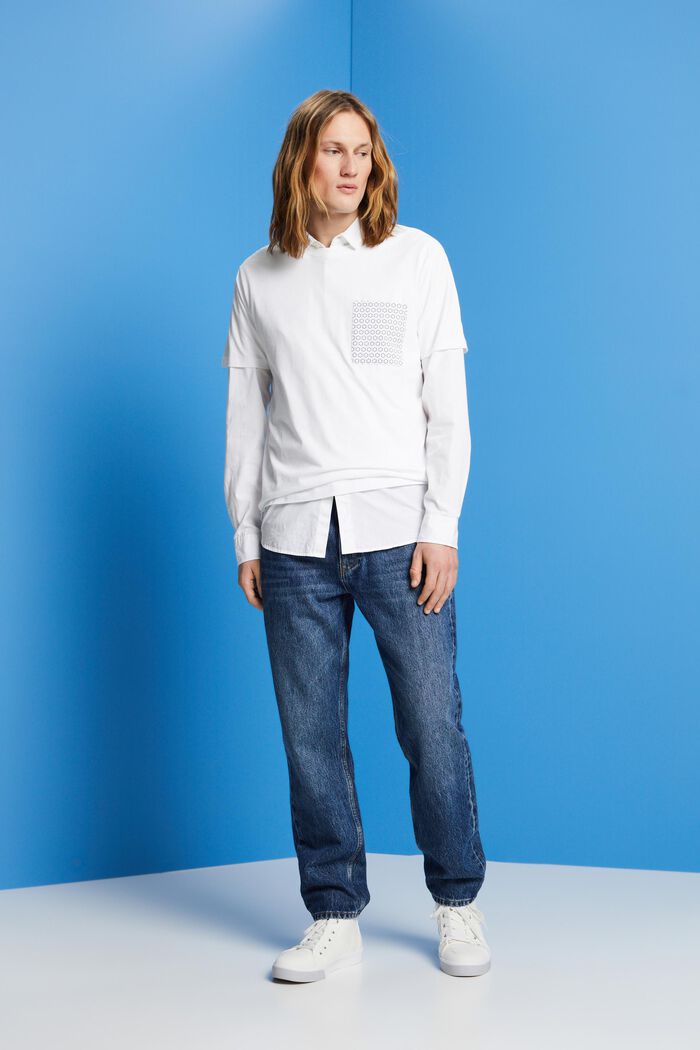 Tričko z udržitelné bavlny s náprsní kapsou, WHITE, detail image number 4