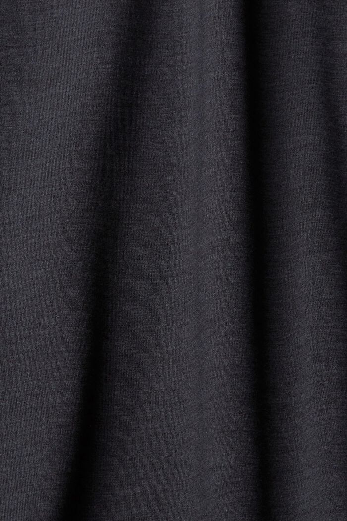 Tričko s dlouhým rukávem a krátkým zipem, BLACK, detail image number 6