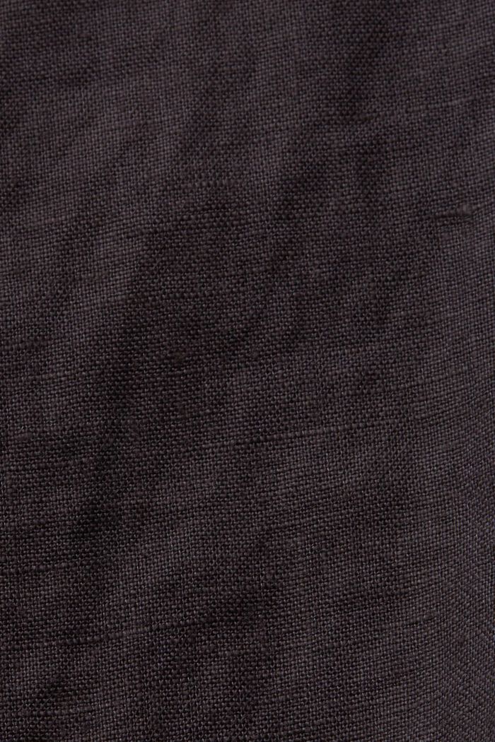 Lněná košile s krátkým rukávem, ANTHRACITE, detail image number 5