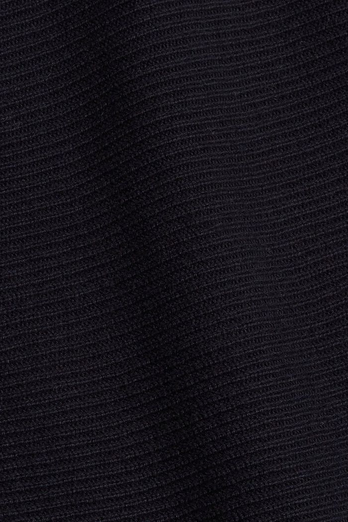 S vlnou/kašmírem: pulovr s netopýřími rukávy, BLACK, detail image number 4